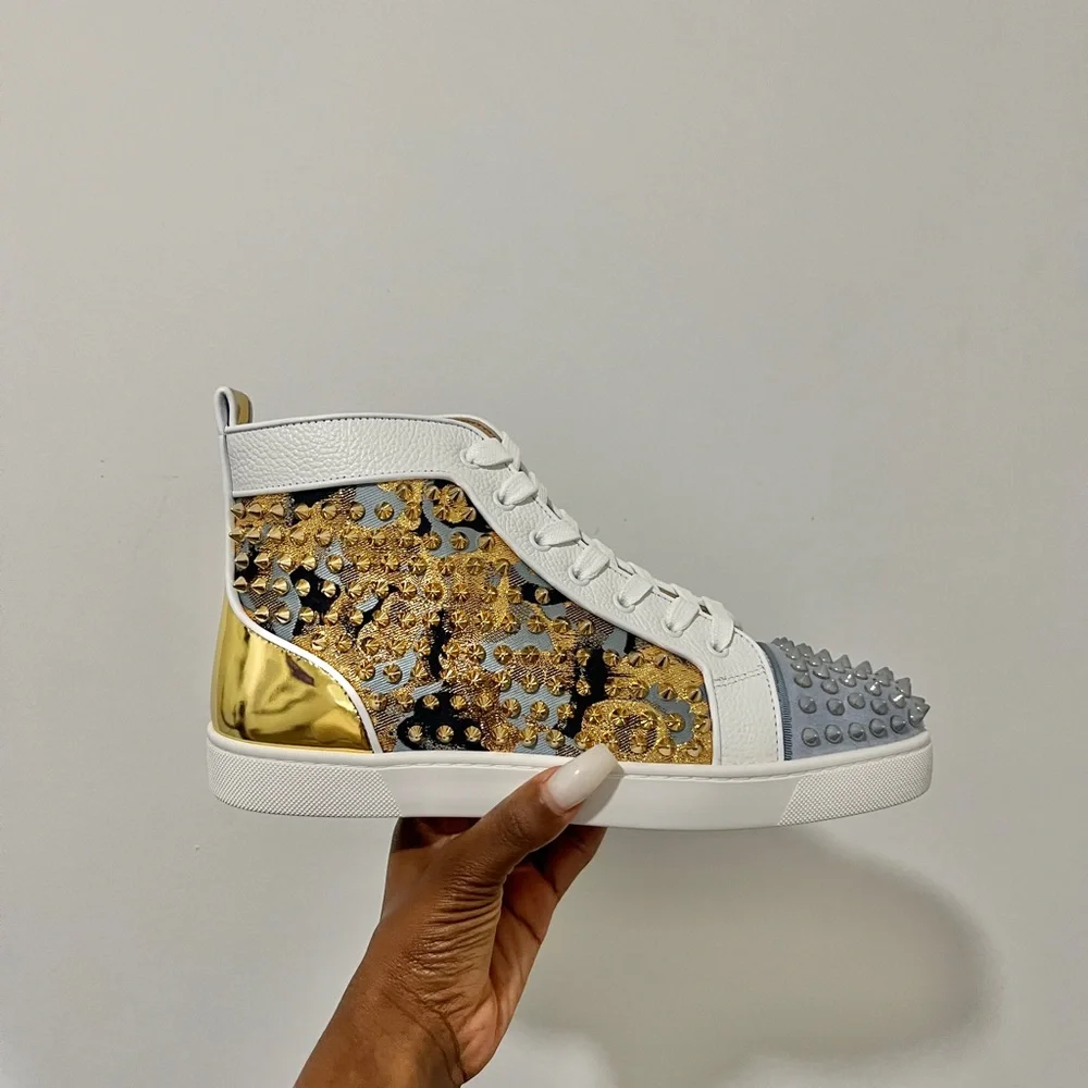 Christian Louboutin Printed High Top Sneakers