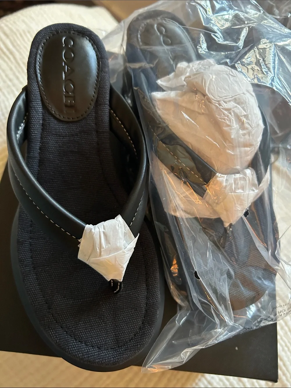 Coach platform thong