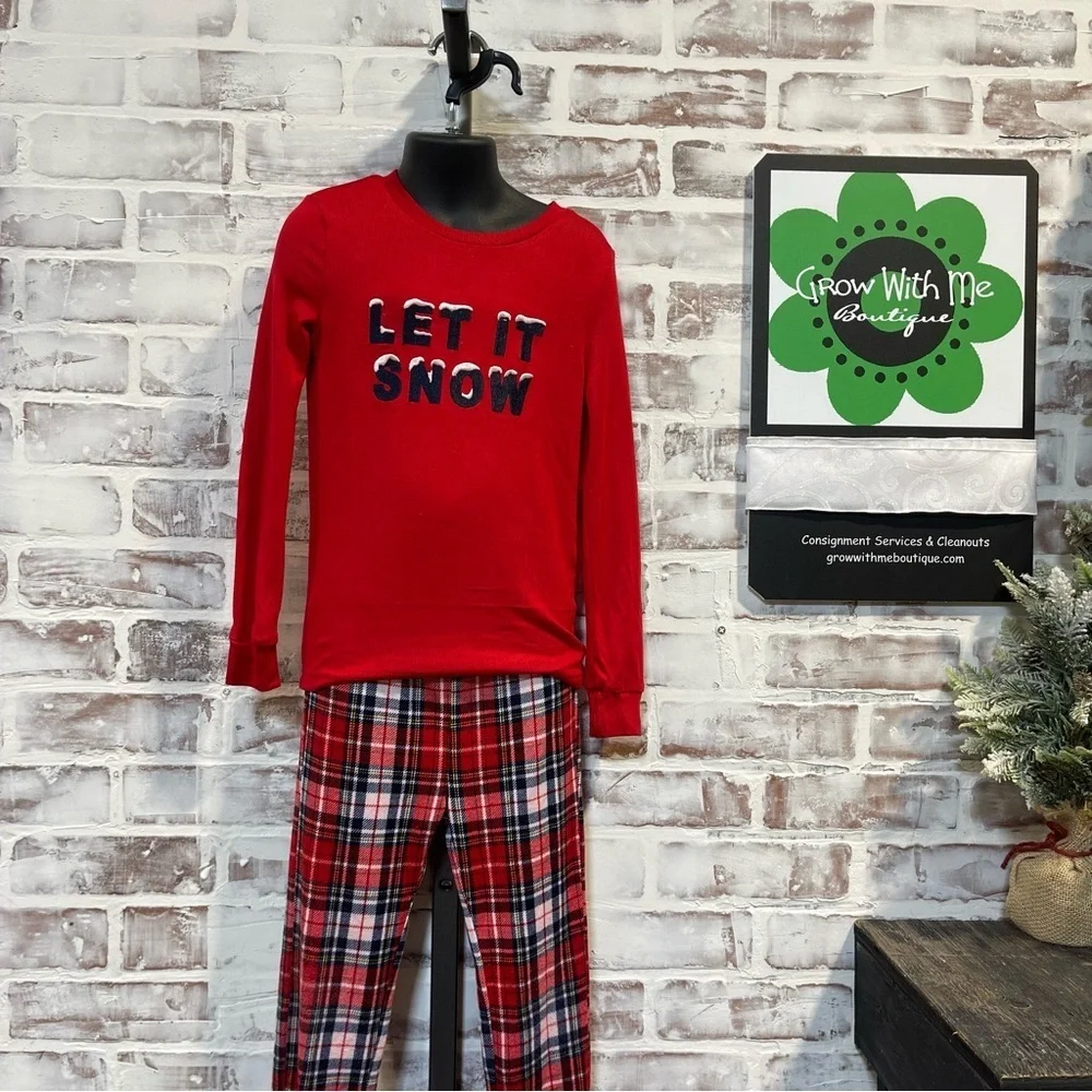 Members mark Red 'Let It Snow' Kids Pajamas size 6