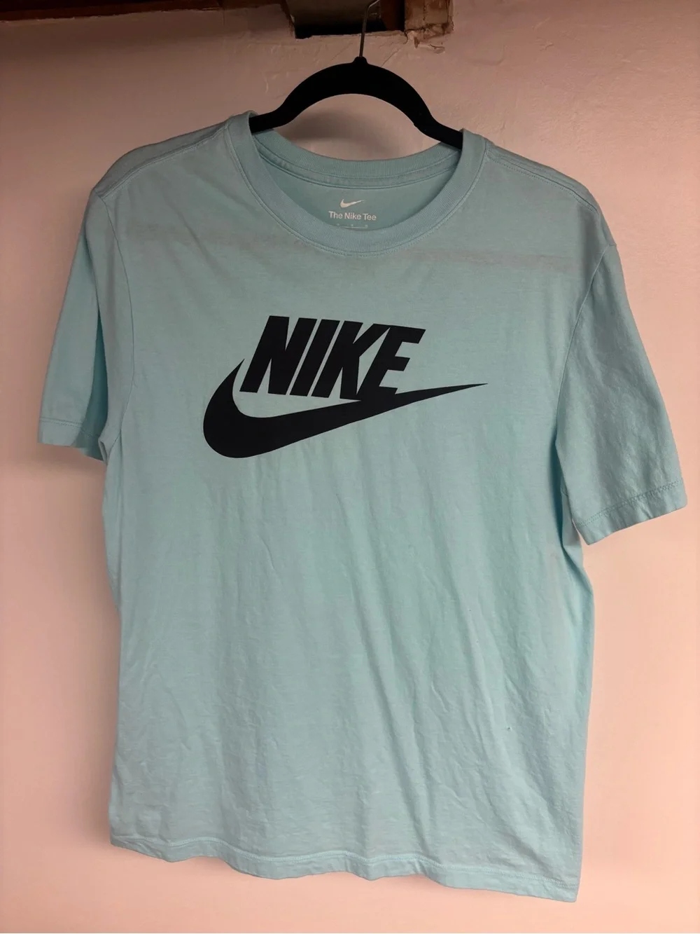 Nike Light Blue Short Sleeve Tee with Black Swoosh