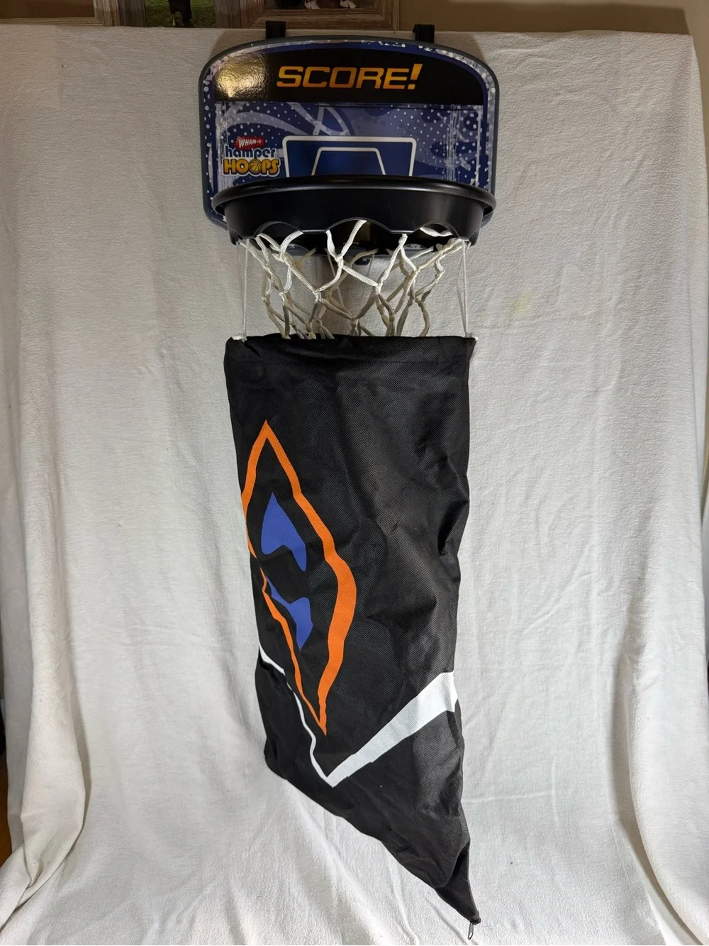 Wham-O Hamper Door Hanging Basketball Hoop Laundry Hamper