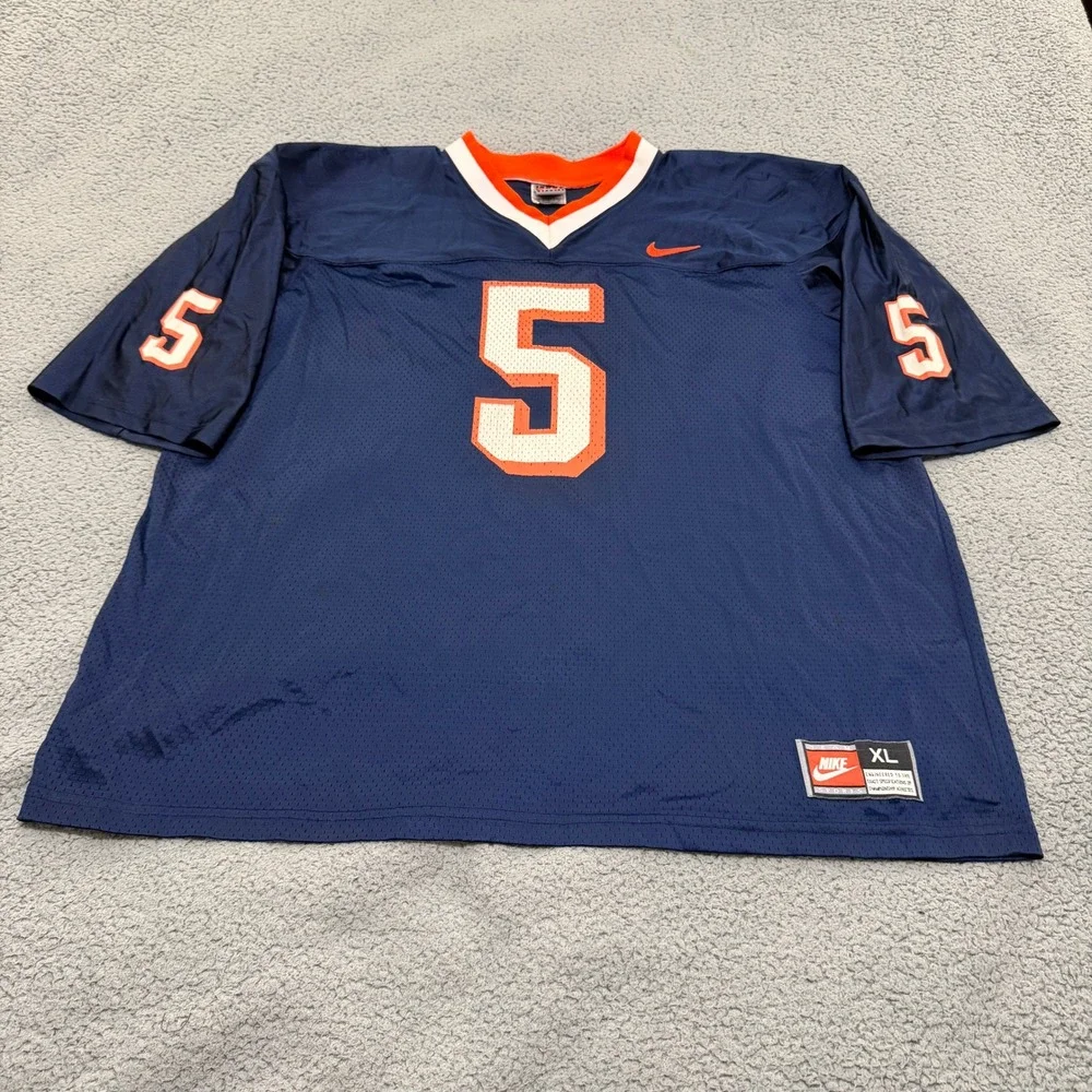 Vintage Nike Syracuse Jersey XL #5 USA Made McNabb Blue Orange
