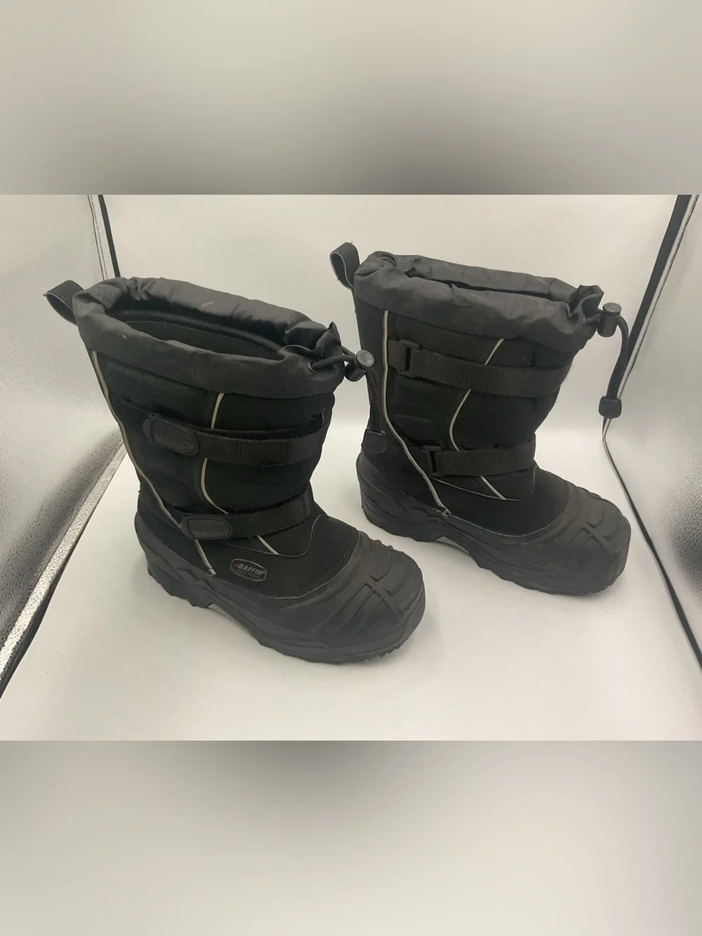 Baffin Young Eiger Youth Size 5 Winter Snow Boots Insulated Black Snowmobiling