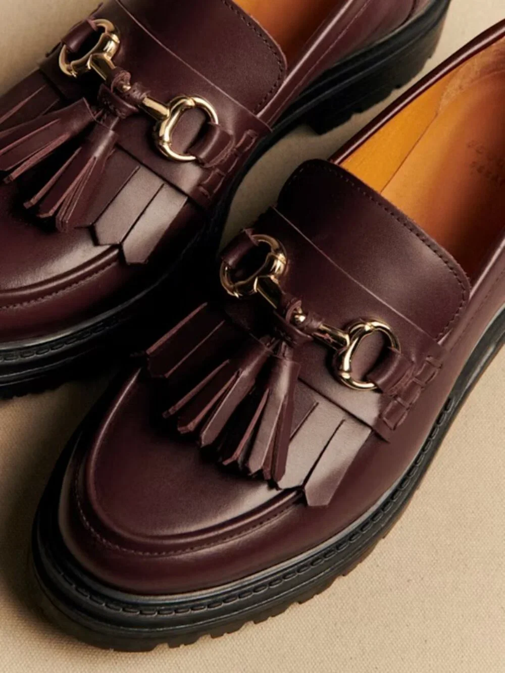 Sezane tassel loafers