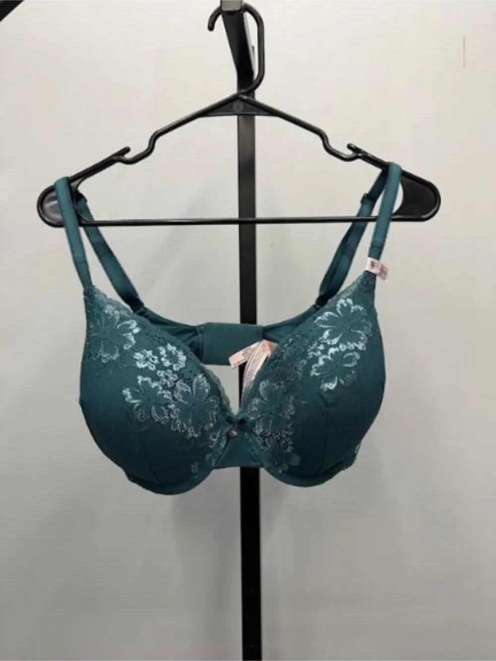 Victoria's Secret Body by Victoria Lined Perfect Coverage Teal Lace Bra