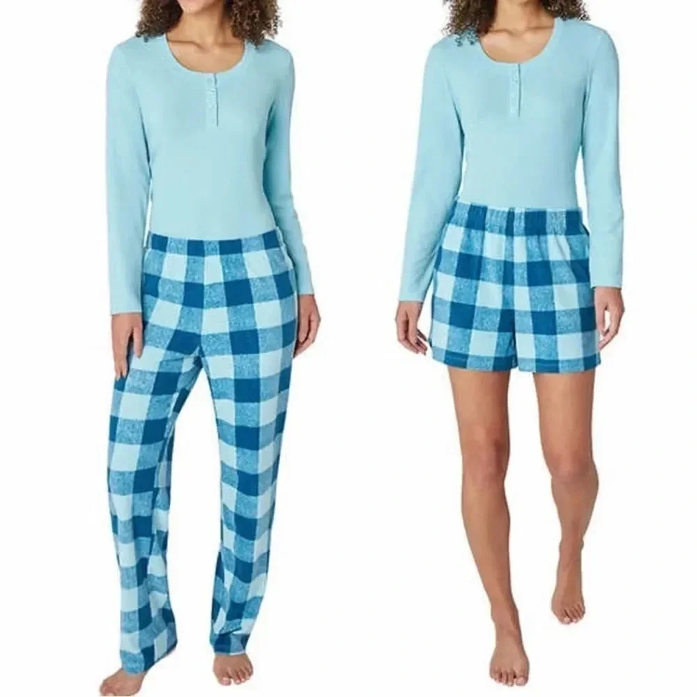 Eddie Bauer Ladies' 3-Piece Waffle Fleece Pajama Set