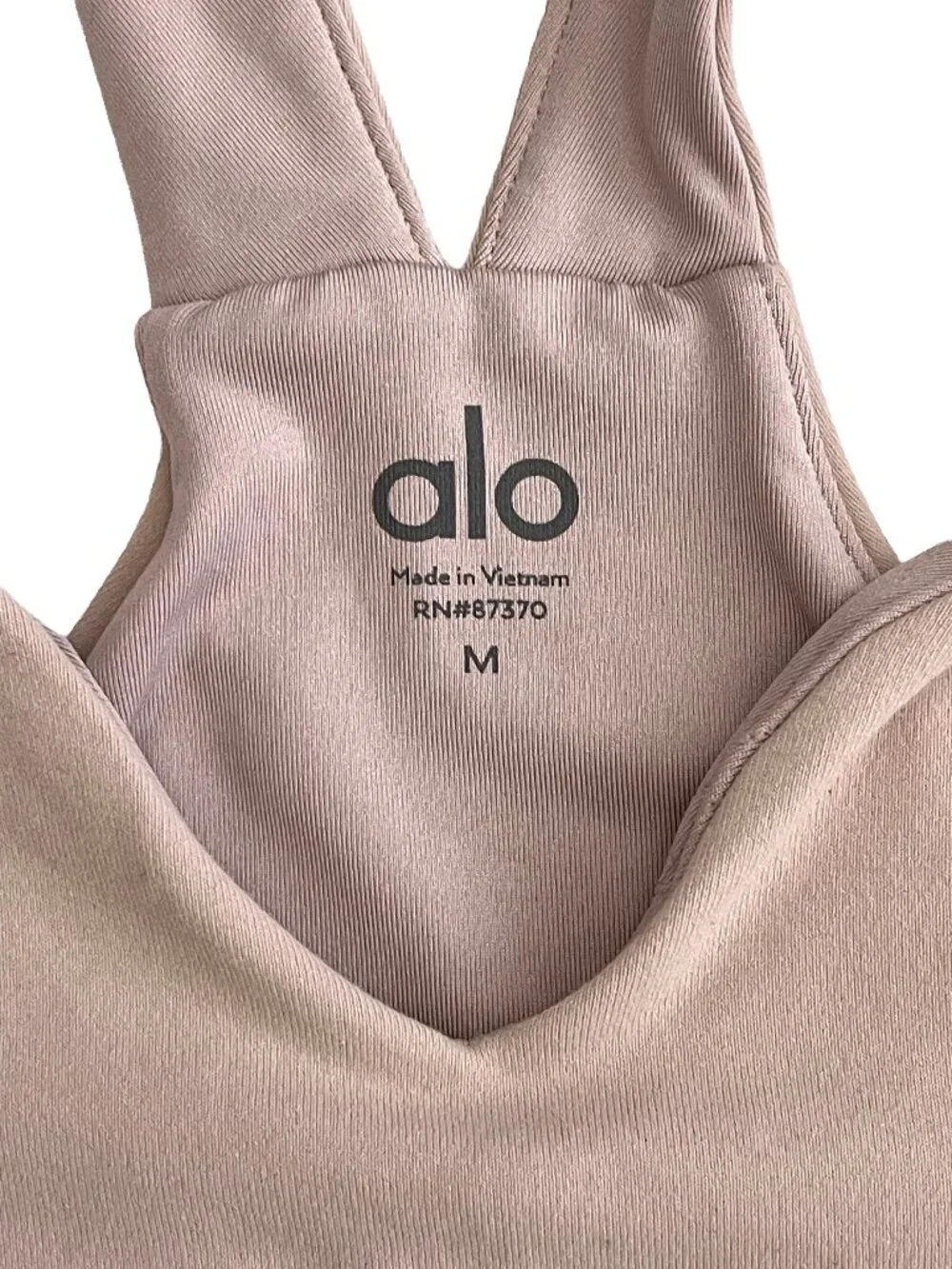alo Yoga Real Bra Tank Mauve Taupe Shelf Bra Crop Top M