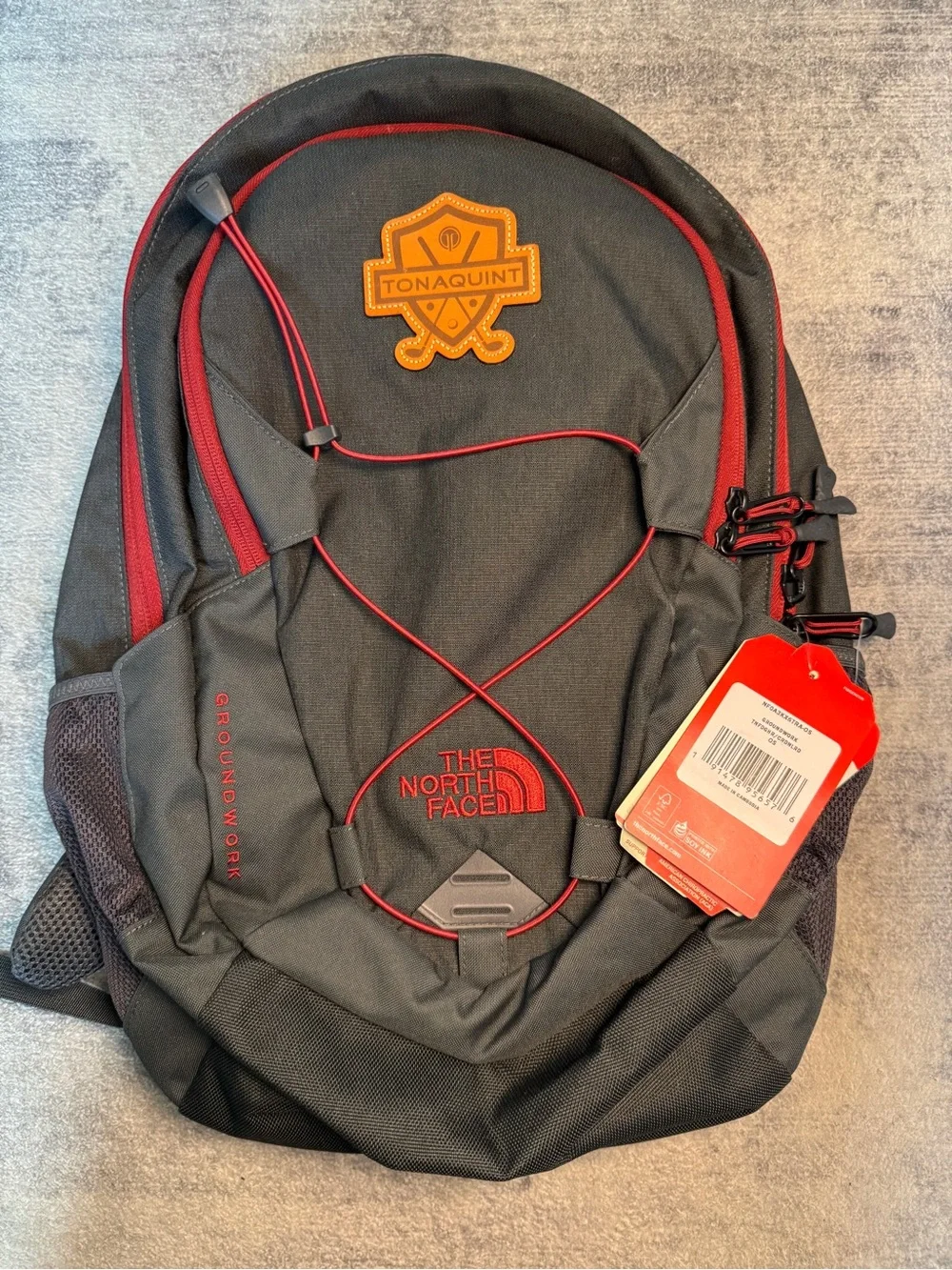 The North Face Black Backpack with Red Accents