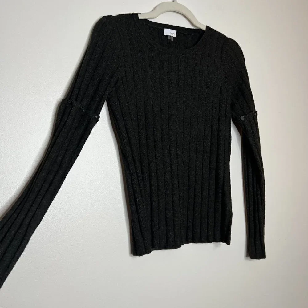 ecru ribbed knit