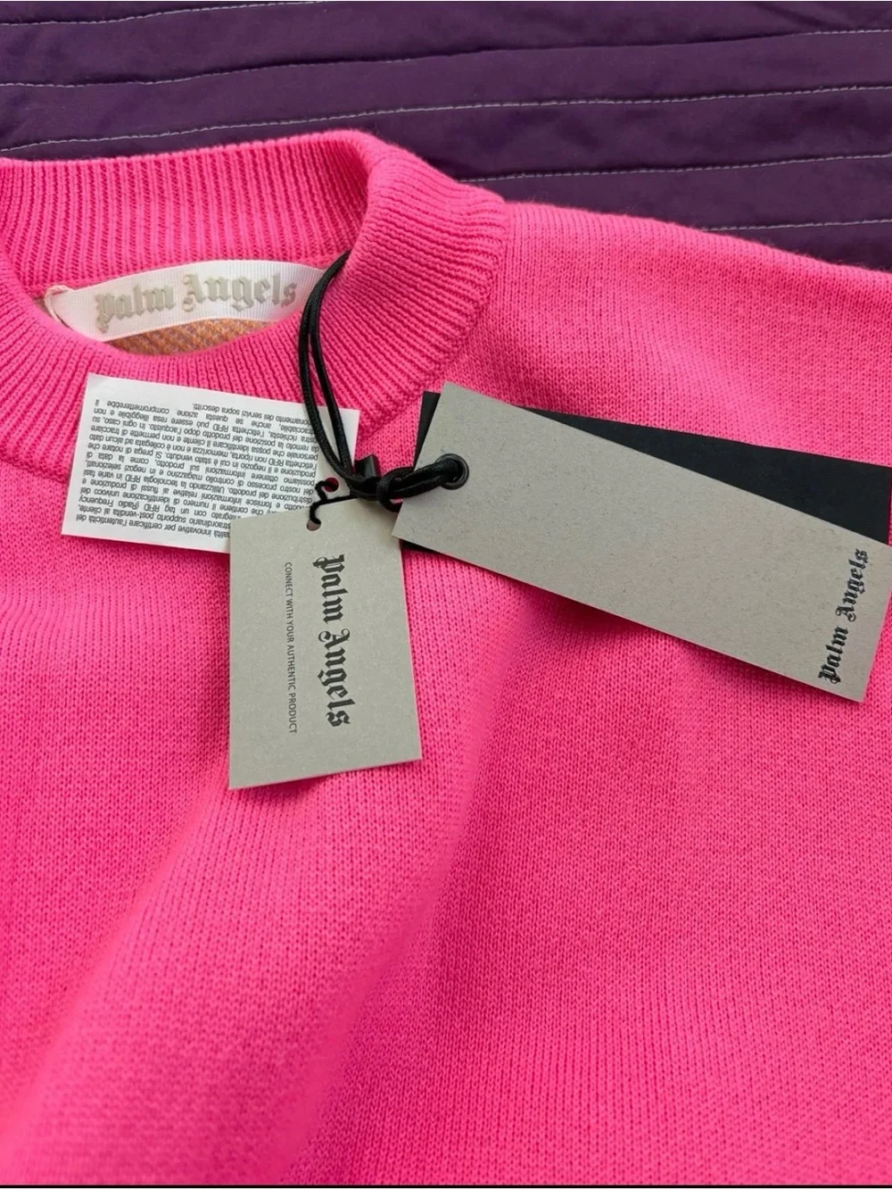 Palm Angels tags size fit