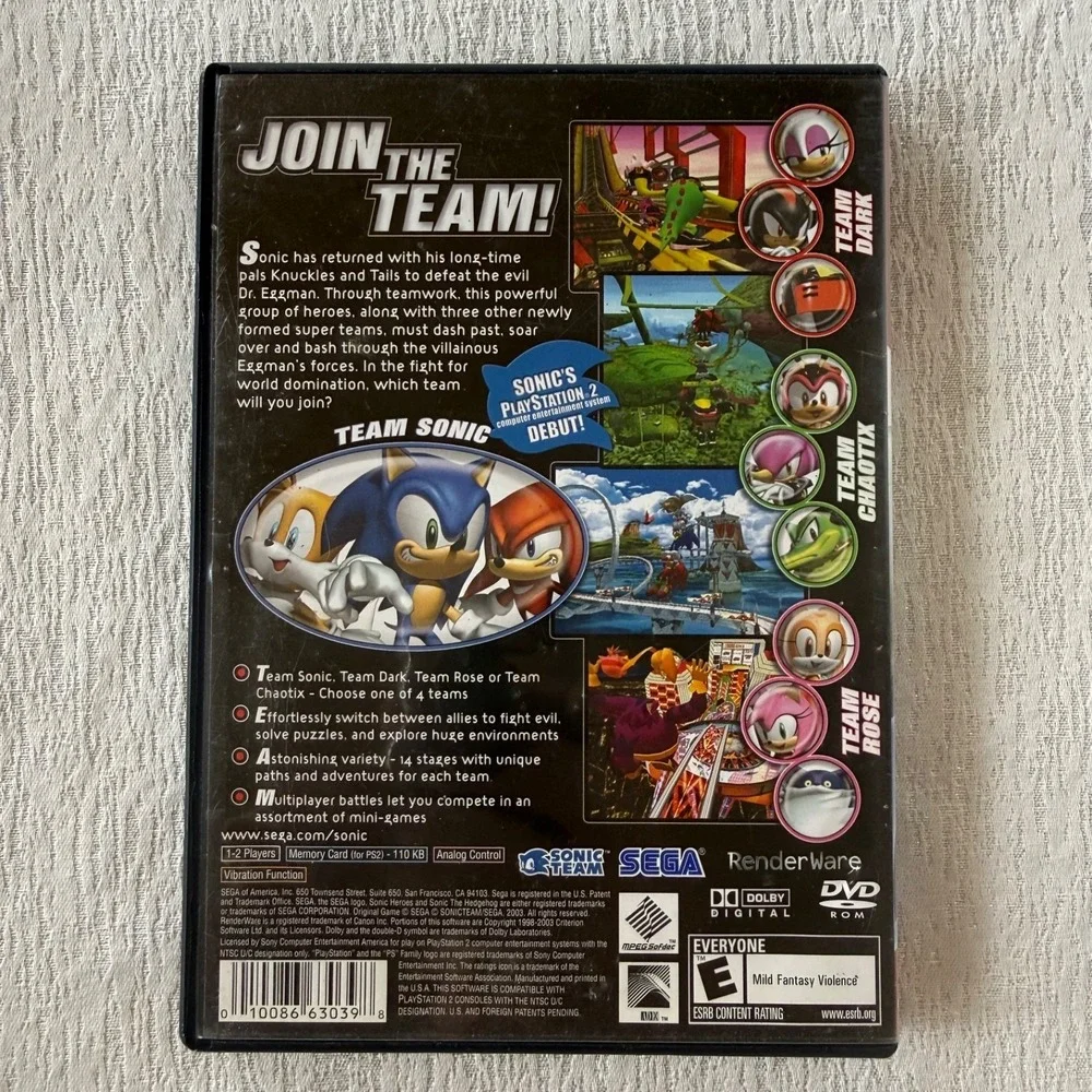 N/A sonic heroes