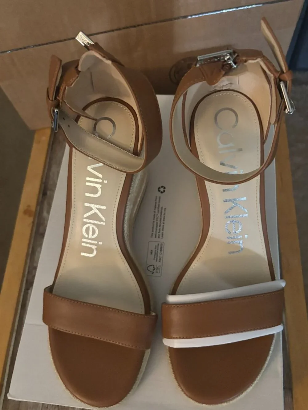 Calvin Klein box brand wedge