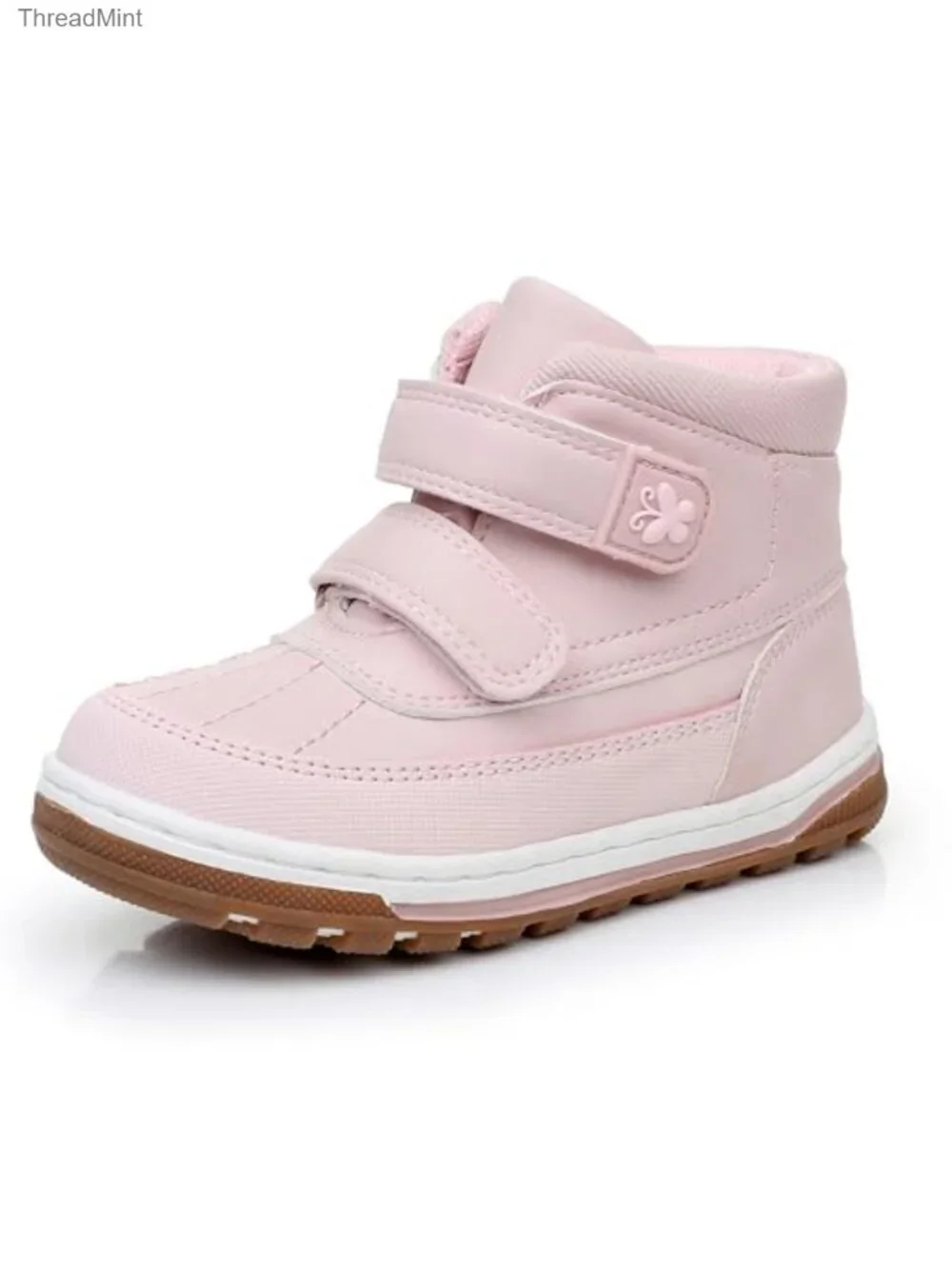 Toddler Winter Boots Boys Girls Non-Slip PU Ankle Boots Hook Loop