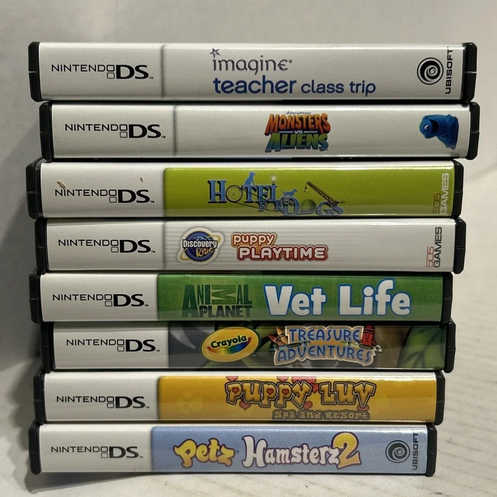 Nintendo DS‎ Game Lot Of 8 Pet & Learning Themed All CIB