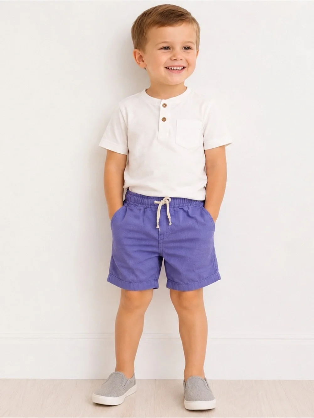 Old Navy Boys 4T Purple Blue Drawstring Shorts