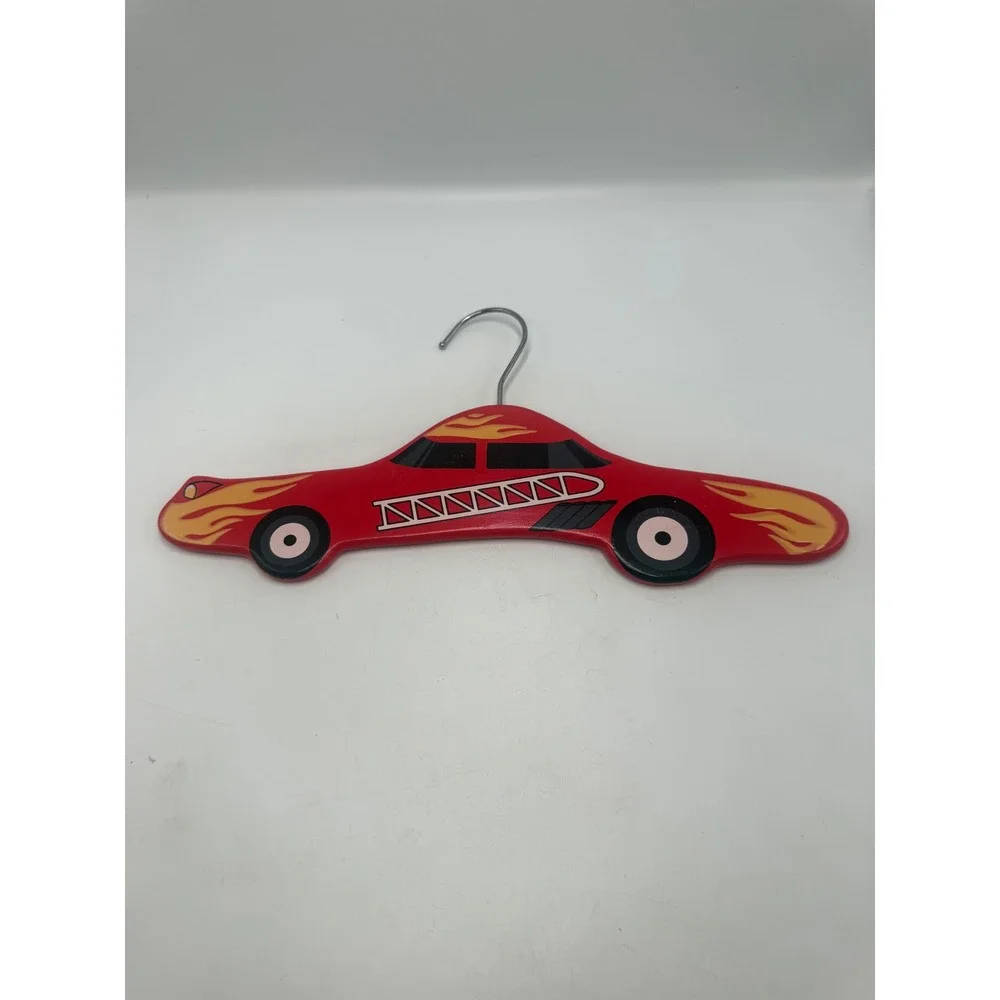 Kidorable Fire Truck Red Wooden Childrens Clothes Hangers Set of 5 Nursery Decor