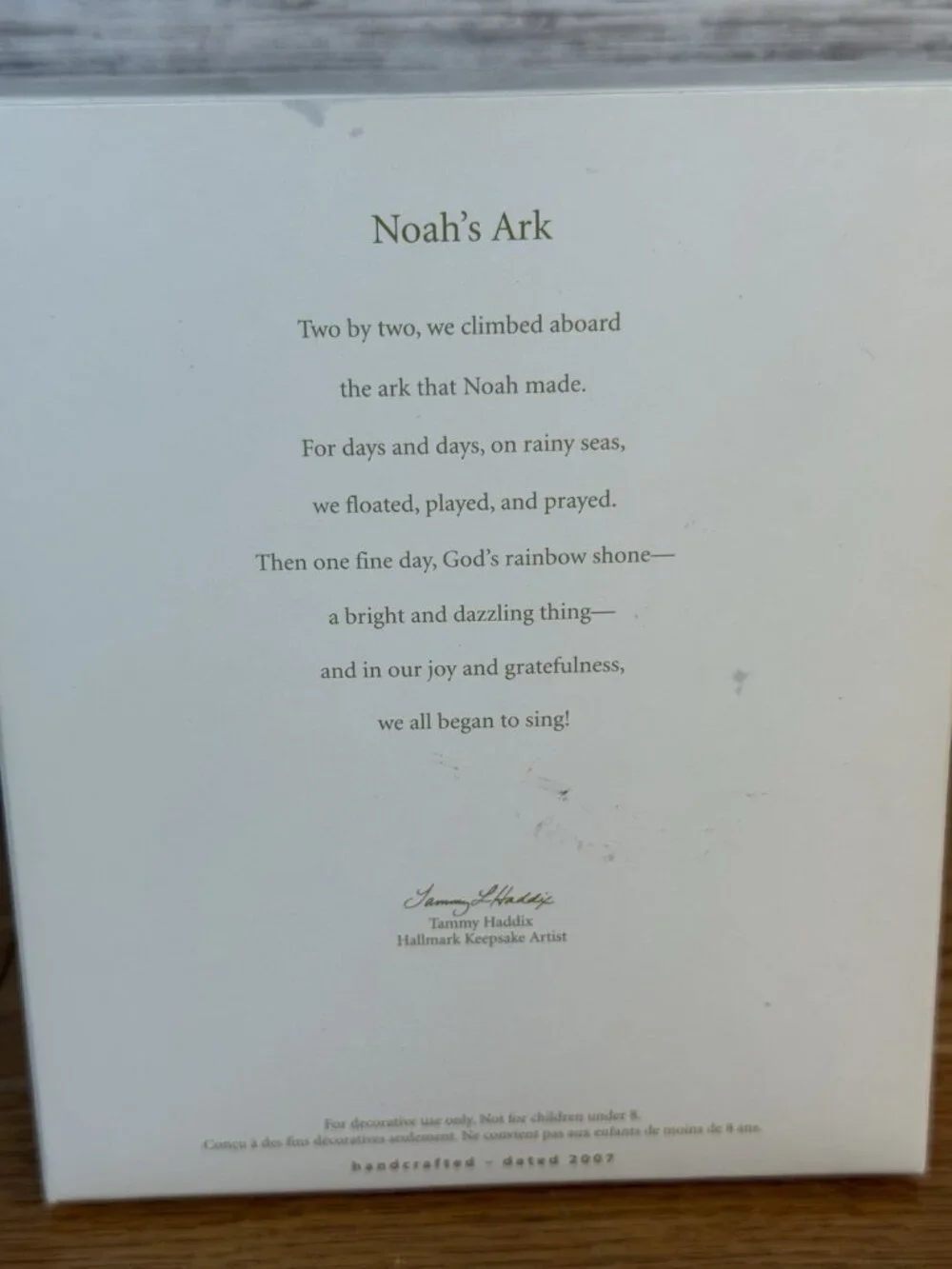 Hallmark keepsake noah