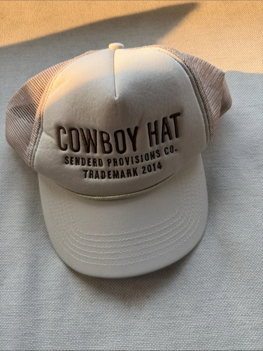 Free People Cowboy Hat Trucker Cap - Cream