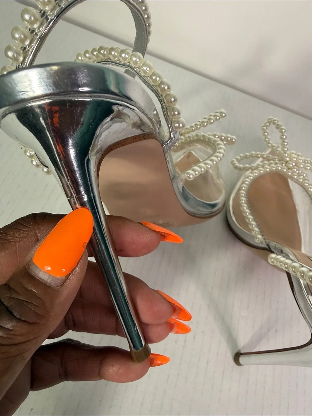Steve Madden silver stiletto