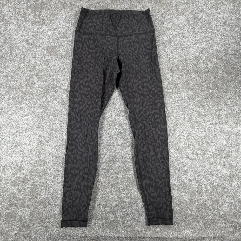 Lululemon Align Ankle Leggings Womens 8 Gray Black Camo Buttery-Soft Lightweight