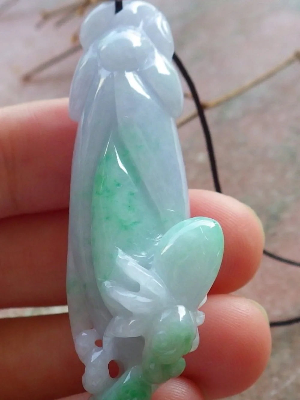 Certified Natural Myanmar Burma A Jade jadeite Spider Flower Pendant Necklace