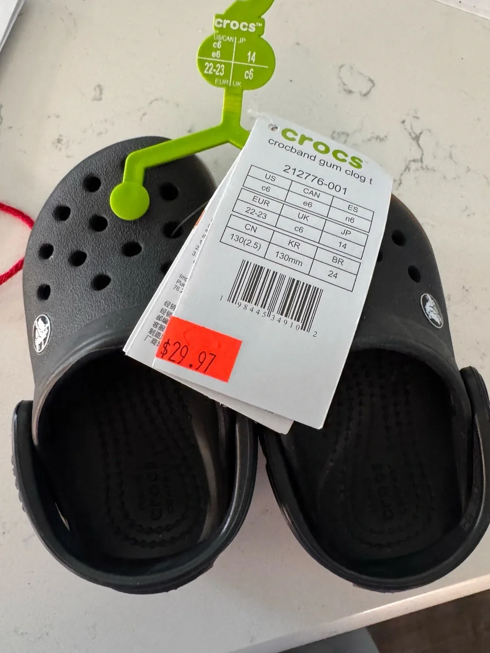 Crocs Kids' Classic Clog - black size c6