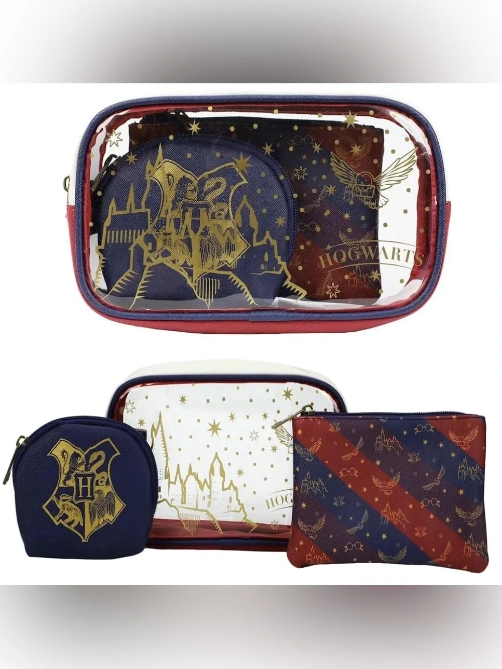 Harry Potter Hogwarts Travel Cosmetic Bags - Set of 3