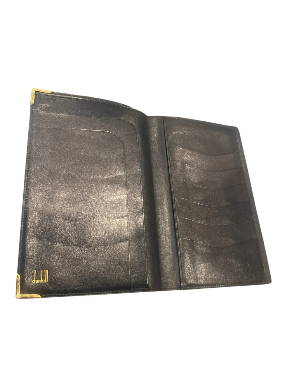 Dunhill checkbook leather