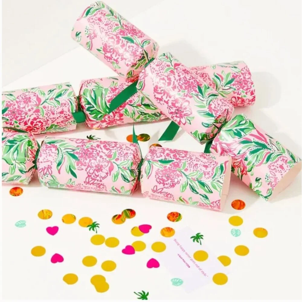 NWT Lilly Pulitzer Party Poppers Set of 6 Koala La La Conch Shell Pink