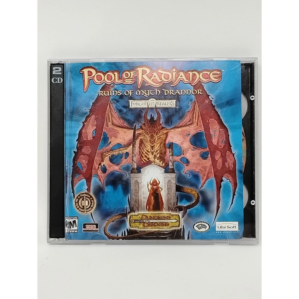 Vintage Pool of Radiance: Ruins of Myth Drannor (PC Game, 2001) 2 CD PC Game