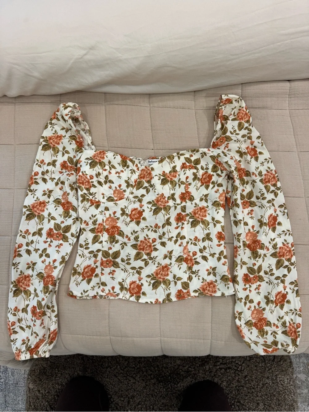 Reformation adorned cuffs print