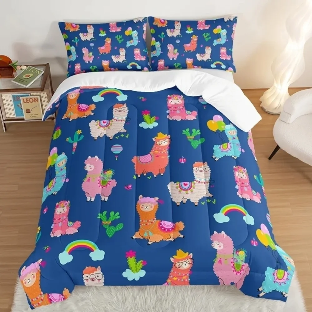 Kids Llama Comforter Twin Bed in a Bag