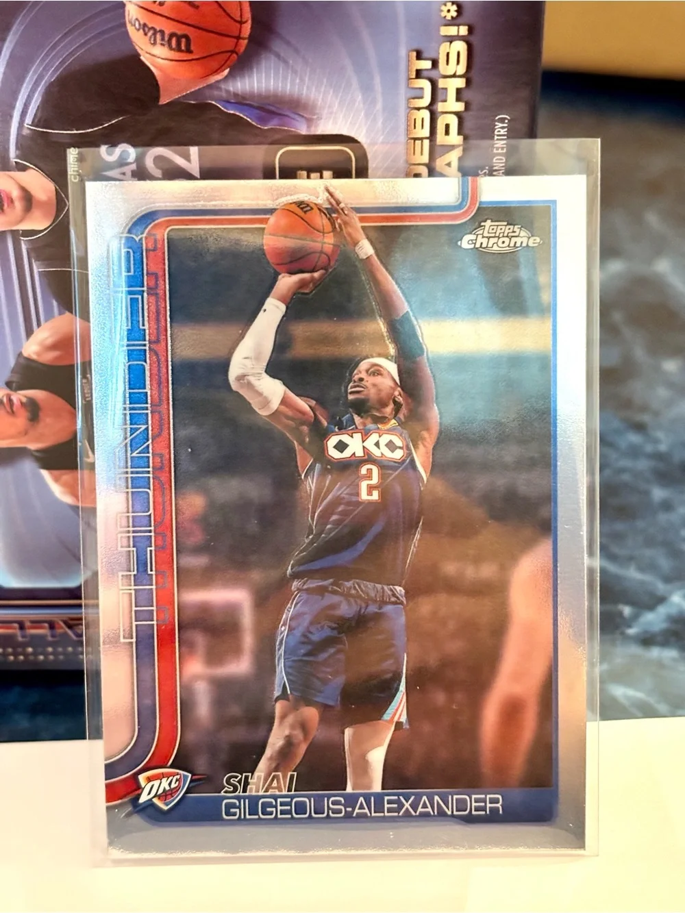 Shai Gilgeous-Alexander Topps Chrome Basketball Card Oklahoma City Thunder