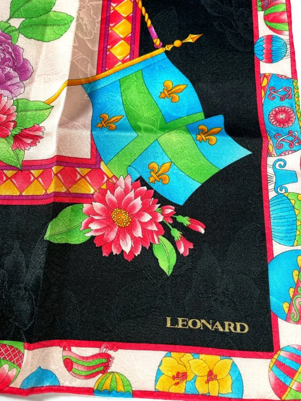 Nina Leonard scarf rich floral