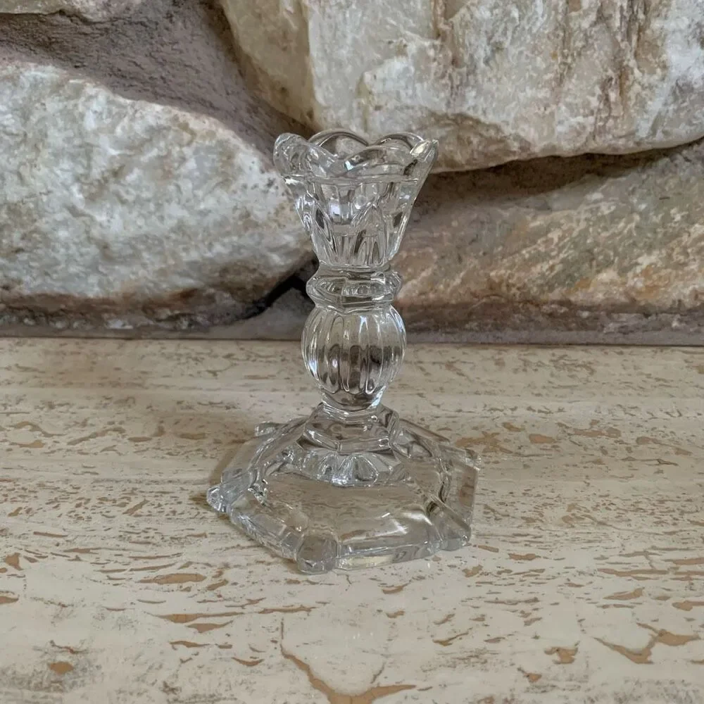Vintage Fifth Avenue Naples crystal candle stick holder