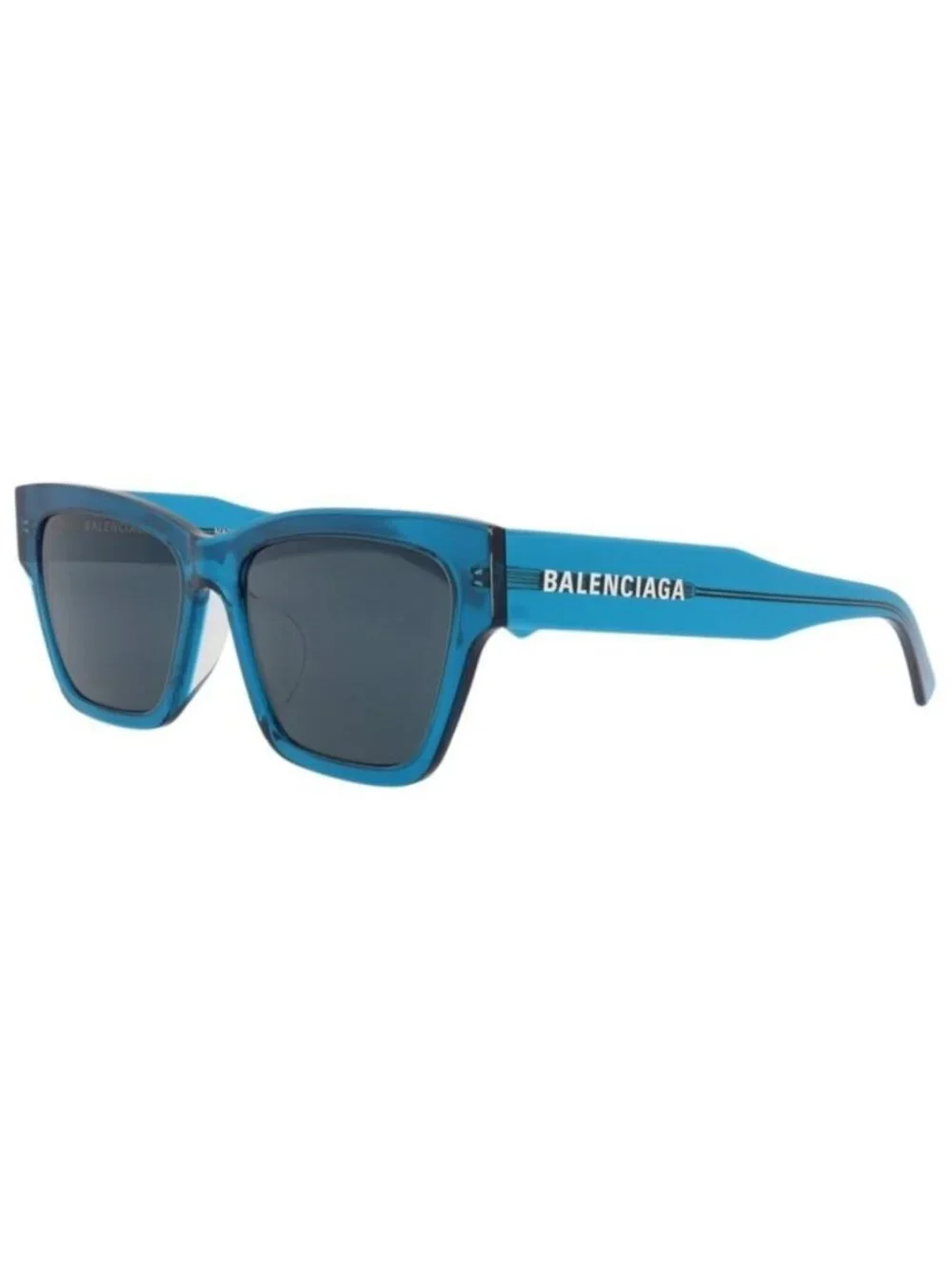 New Balenciaga Womens Square/Rectangle Blue Blue Blue Fashion Designer Sunglasse