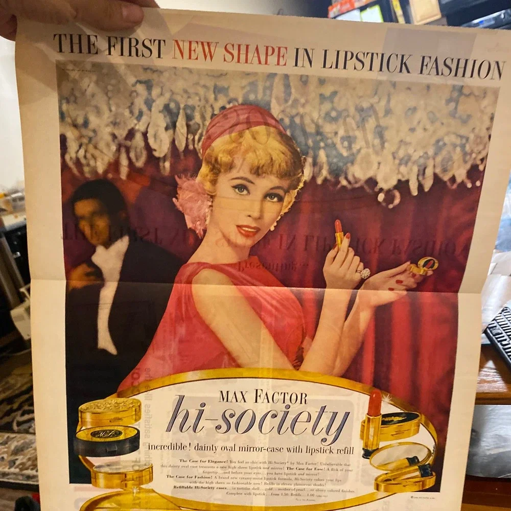 1958 Max Factor Hi-Society Print Ad