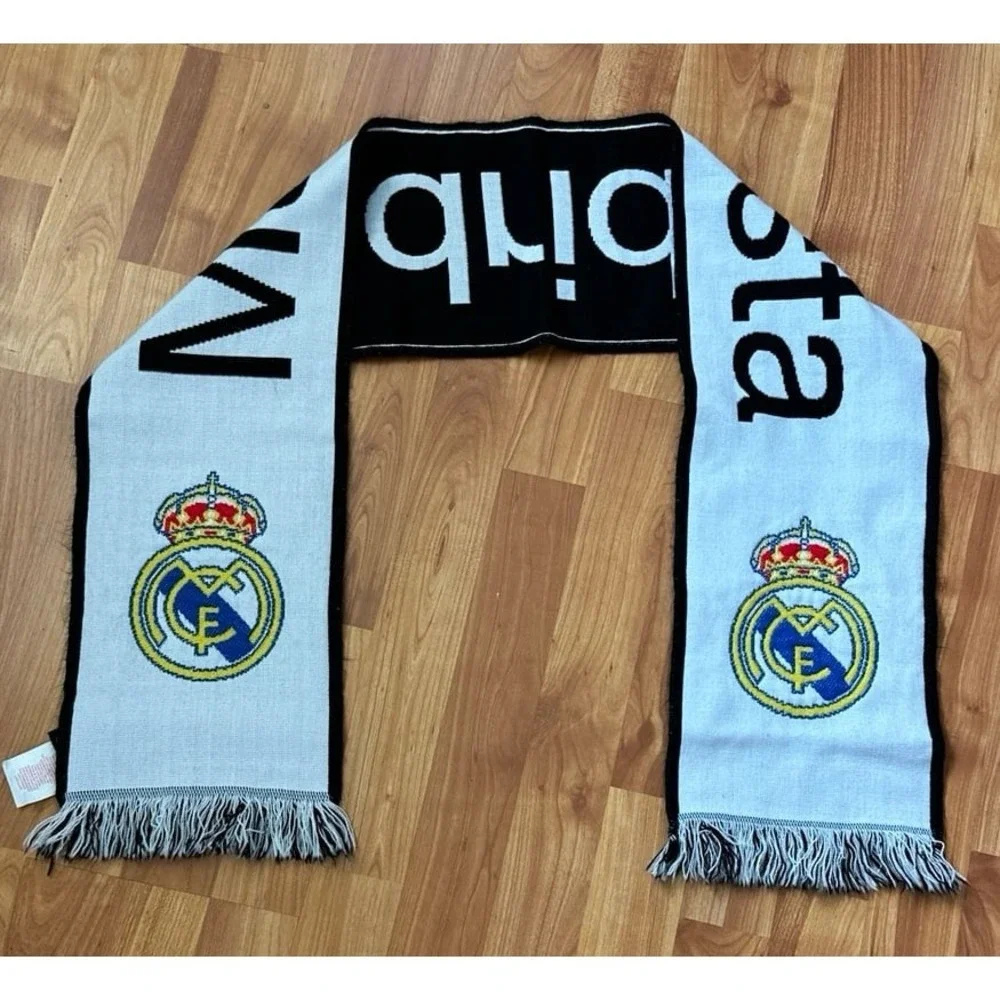 Real‎ Madrid Soccer Scarf - Icon Sports Official Merchandise - Black & White