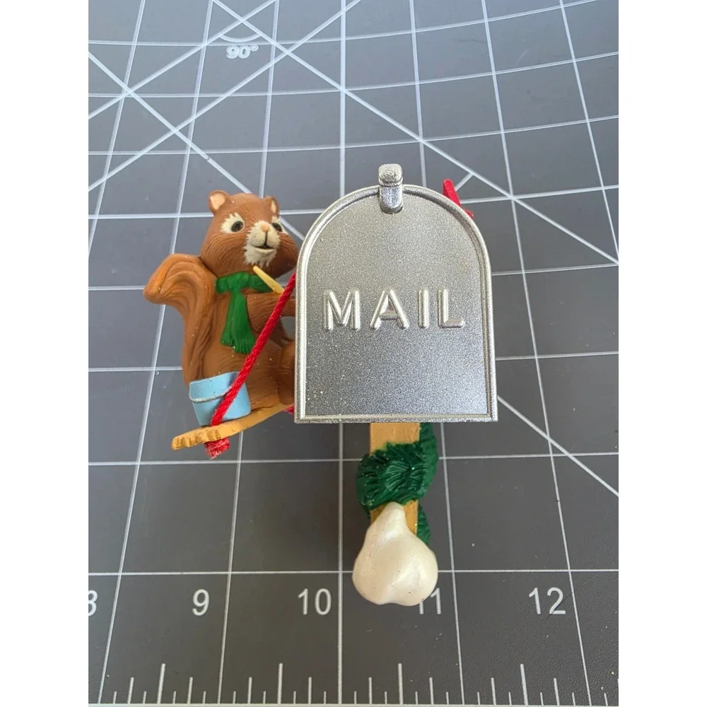 Vintage 1994 Hallmark Keepsake Squirrel North Pole Mailbox Christmas Ornament