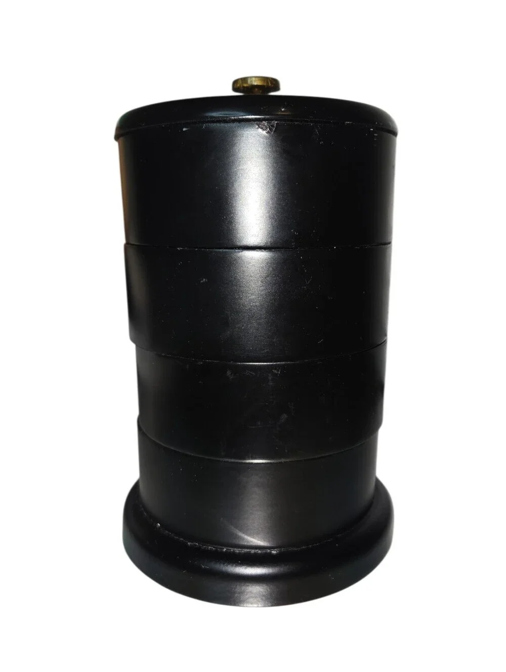 4 TIERED SPIRAL JEWELRY BOX  WITH DRAWERS.