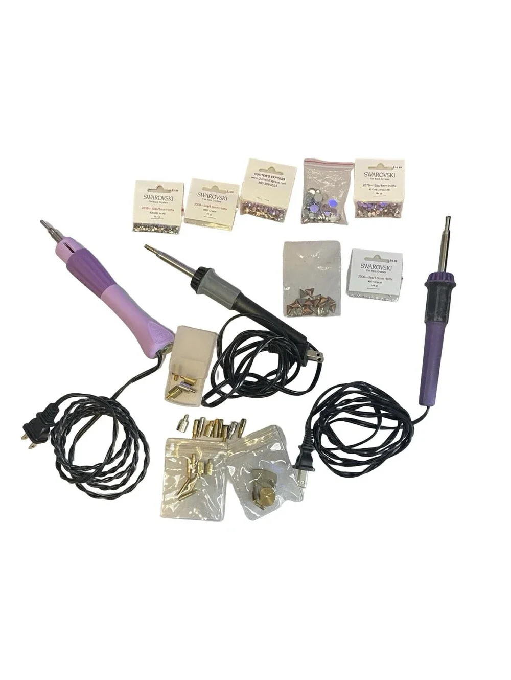 Heat Iron-on Wand Heat-fix Rhinestone Crystal Heater Tool Applicator Lot