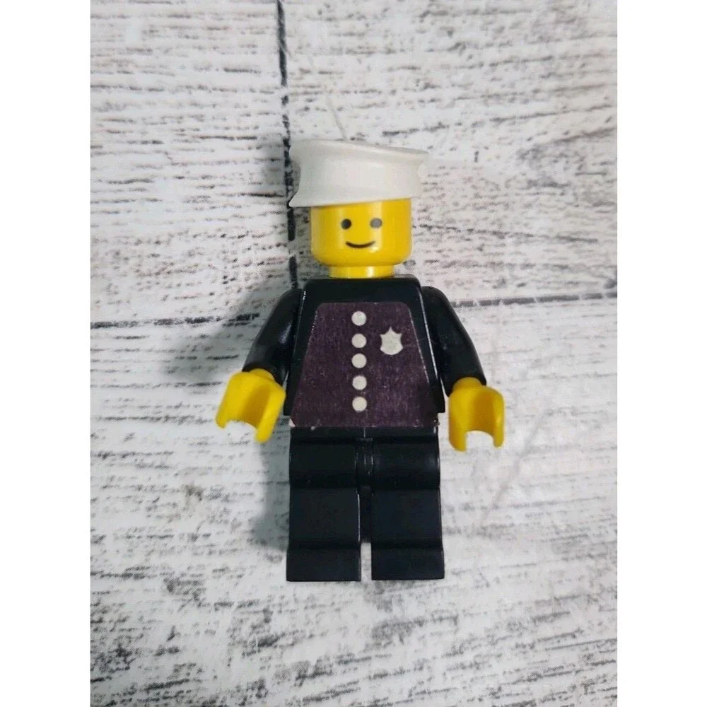 Vintage Brown Police Sticker Torso  1970's Vintage LEGO Cop Minifigure