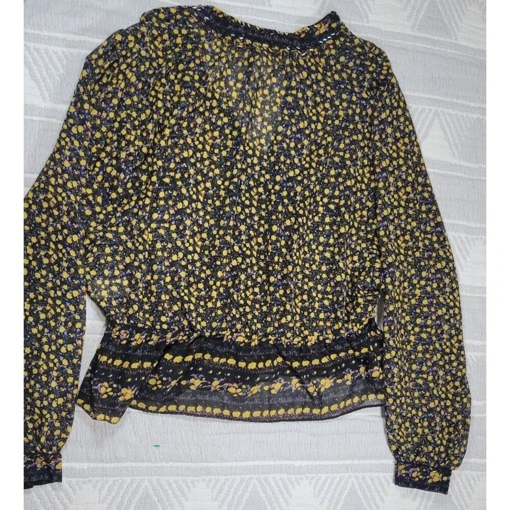 Free People sheer minimal yellow