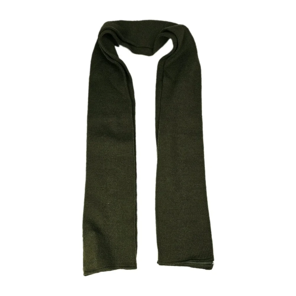 Vintage 1981 US Military Scarf OG-208 Wool Neckwear OD Green DLA100-81-F-U754 Ar