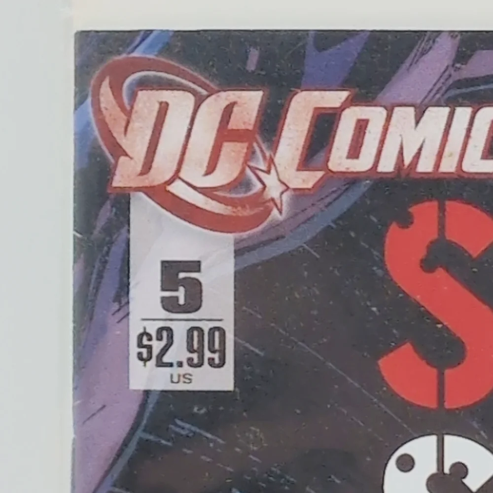 DC Comics purple carefully