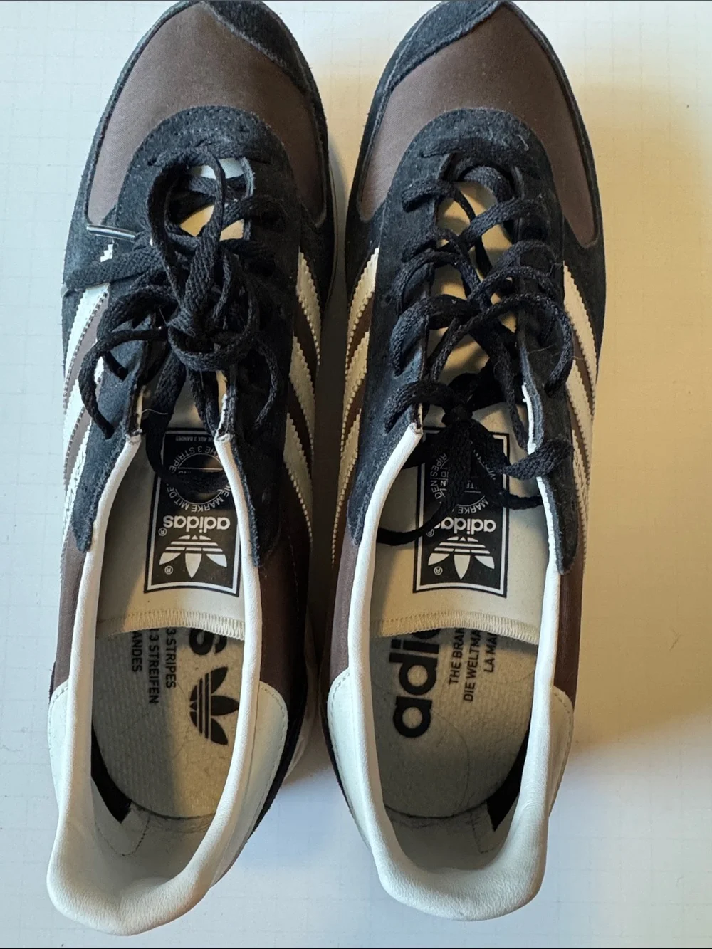 adidas three brown lace