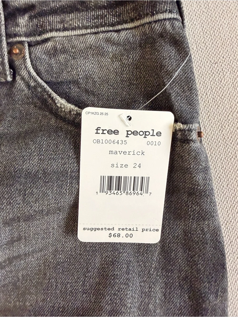Free People distressed black