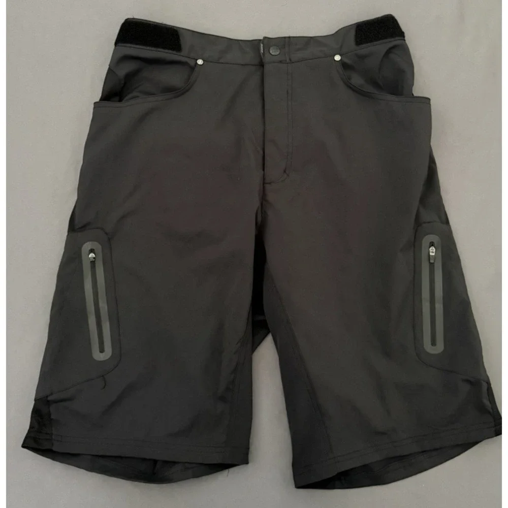 Zoic Ether Cycling Shorts Mens Size XL Black Mountain Biking Adjustable Mountain