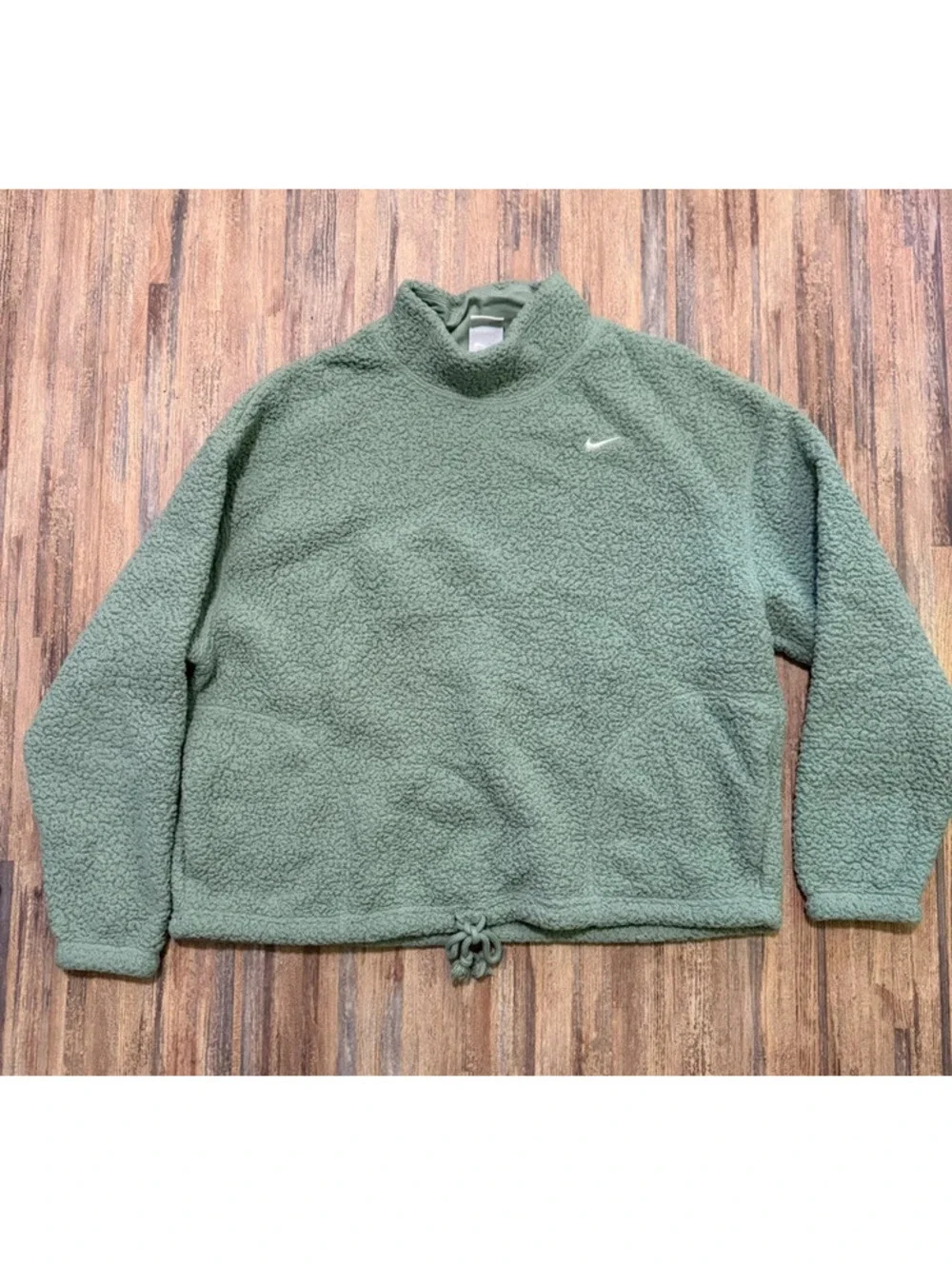 Nike Green Sherpa mock neck thermafit size medium