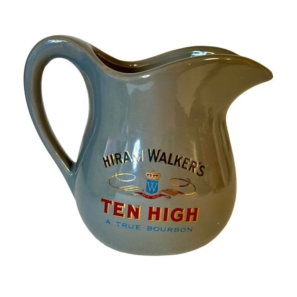 Vintage Hiram Walker's Ten High A True Bourbon Pitcher